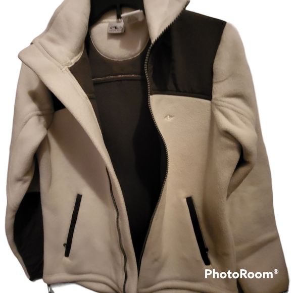 Athletics Work Women's Winter Jacket Size Small Cream and Brown Long Sleeves - Picture 3 of 13